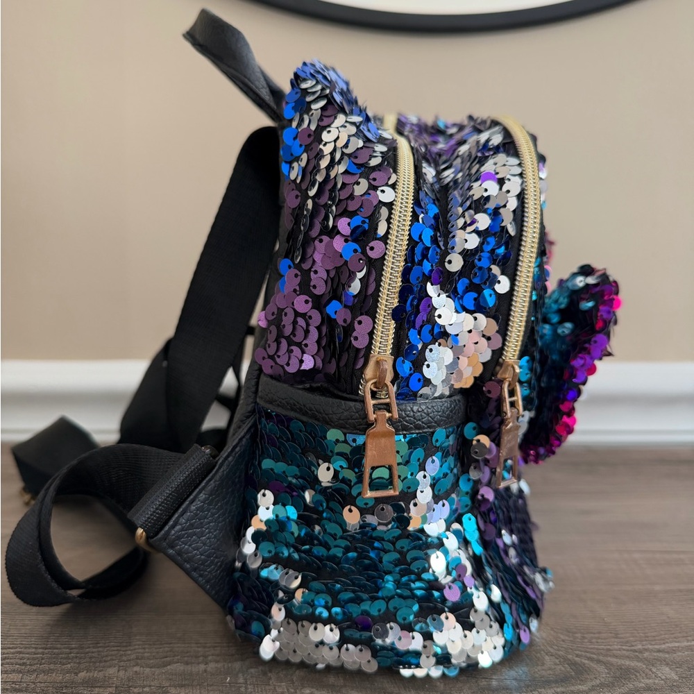 Sequin Mini Backpack with Bow - Multicolor - image 2